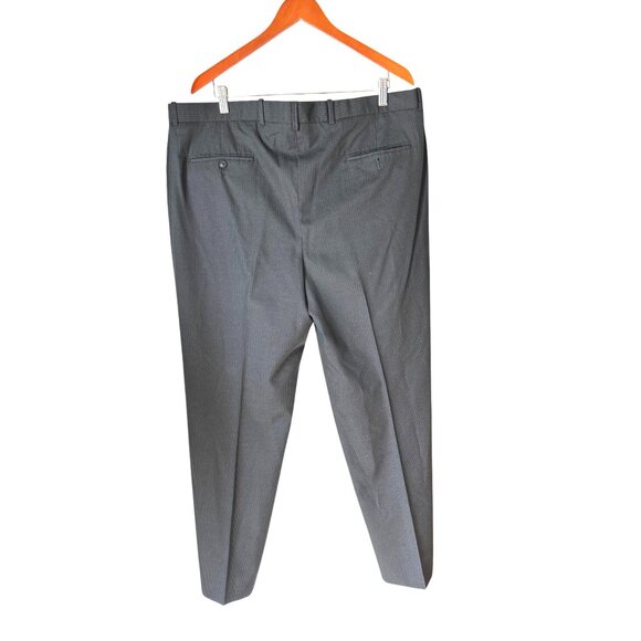 Perry Ellis Mens Classic Fit Dress Pants 38x32 Gray Pinstripe Polyester Blend Fl - Picture 3 of 7
